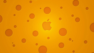 Yellow background bubbles apple logo 2 - behance hd free wallpaper