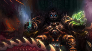 Giant painting artwork landscape colorful - a throne free wallpaper for desktop