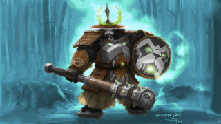 Cartoon character big sword helmet - dai jin free wallpaper