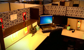 Cubicle computer phone desk papers - paper free wallpaper for desktop