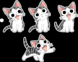 Cat stickers expressions set four - sticker free wallpaper for desktop