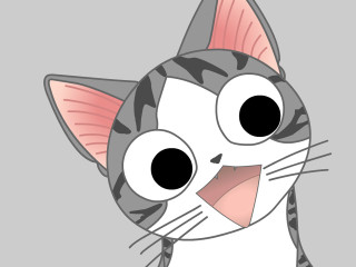 Cartoon cat big eyes surprised - the eye free wallpaper