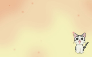 Surprised cat yellow background stars - a cat free wallpaper