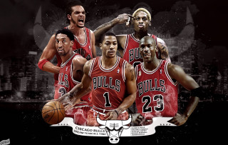 Bulls basketball players city background - free seasons wallpaper