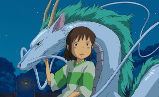 Girl dragon ashitaka moon night - ghibli free wallpaper