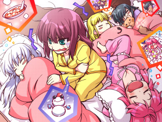 People bed cats pillow group - the pillow free wallpaper