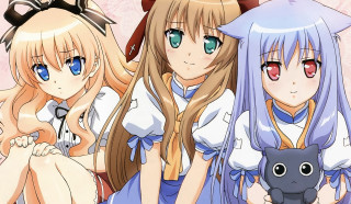 Three anime girls cat ears - three anime girl free wallpaper for desktop