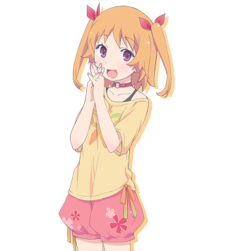 Girl ponytail yellow shirt fingers - aguri uchida free wallpaper for tablet