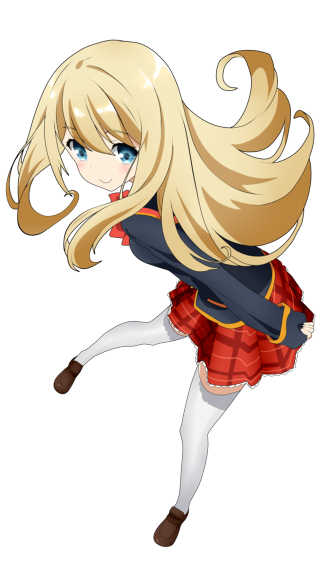 Blonde girl red dress flying - her arm free wallpaper for mobile