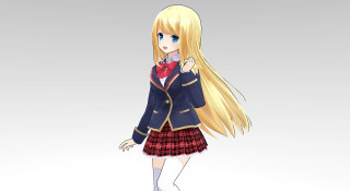 Girl school uniform cell phone 2 - a girl in a school uniform free wallpaper