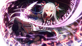 Anime white hair sword character - energetic free wallpaper