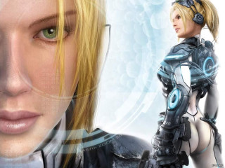 Futuristic woman suit headphones helmet - a futuristic woman free wallpaper