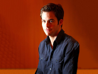 Man blue shirt orange red - christopher rush free wallpaper