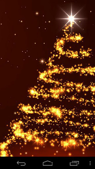 Christmas tree star red background 2 - a red border free wallpaper for mobile