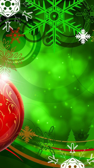 Christmas background red ornament snowflakes 3 - folk art free wallpaper for mobile