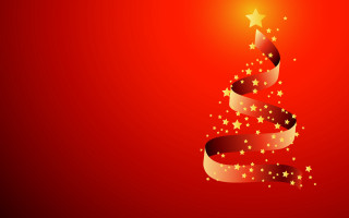 Christmas tree stars red background - a christmas tree free wallpaper for desktop