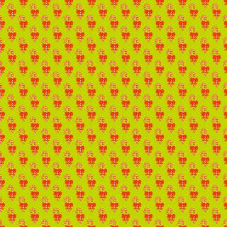 Green background red bows hearts - computer art free wallpaper for tablet