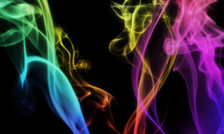 Colorful smoke group black background - different color free wallpaper