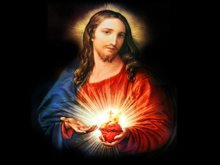 Jesus holding heart light shining - a painting of jesus holding free wallpaper for desktop