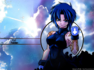 Anime character blue cross blue - a anime character holding free wallpaper