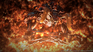 Demonic demon fire background flames 3 - the left side of the image free wallpaper