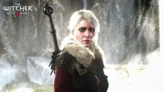 Woman sword fur collar video - a snowy background free wallpaper