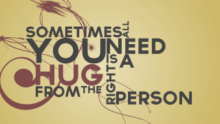 Hug quote bird poster image - free love wallpaper