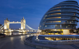 Building tower bridge nighttime lights - modernism free wallpaper