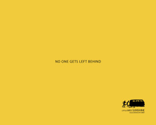 Yellow background black bus child - poster free wallpaper