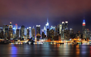 City skyline night lights buildings 14 - building free wallpaper for desktop