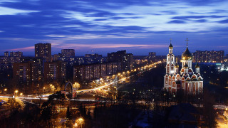City skyline church tower night 2 - andrey yefimovich martynov free wallpaper for desktop