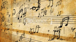 Musical notes wall clock image - musical free wallpaper for desktop