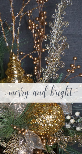 Christmas gold ornament evergreen ribbon - free christmas wallpaper for mobile