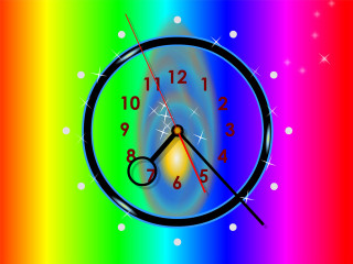 Clock rainbow background stars light - a rainbow background free wallpaper
