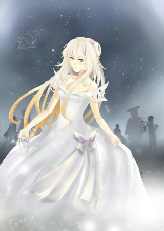 Woman white dress snow man - the snow free wallpaper for mobile