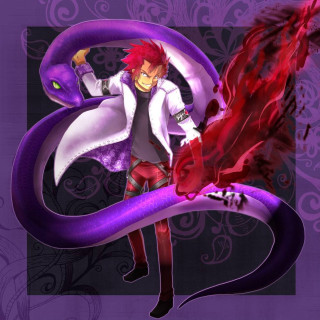 Red haired man purple dragon - red hair holding free wallpaper for tablet