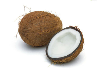 Coconut cut white background - coppo di marcovaldo free wallpaper
