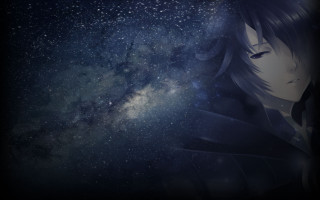 Man longhair blackcoat looking stars 2 - the star free wallpaper for desktop