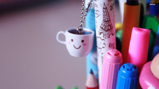 Coffee pen holder chain attached - art station free wallpaper