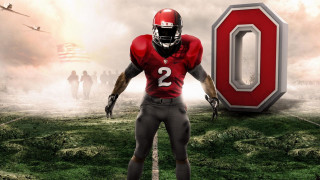 Football player large o background - a football player free wallpaper