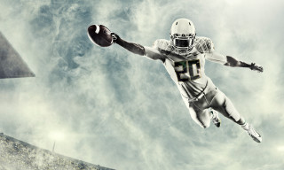Football player air ball helmet 2 - ultra high definition free wallpaper