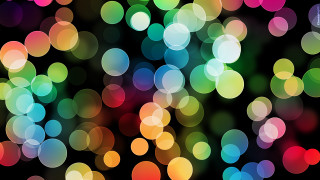 Colorful circles black background hologram - volumetric free wallpaper for desktop