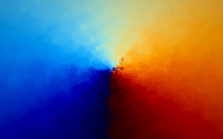 Blue yellow background red yellow - border free wallpaper for desktop