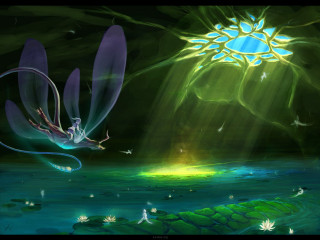 Dragon flying over water sun - anato finnstark free wallpaper for desktop