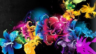 Colorful flower psychedelic vivid constellation - a colorful flower free wallpaper for desktop