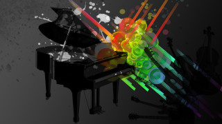 Piano colorful background musical instrument - a piano free wallpaper
