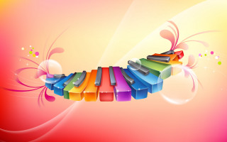 Colorful piano rainbow background swirly 2 - a rainbow background free wallpaper