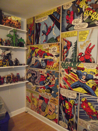 Comic book room action figures - the floor free wallpaper for mobile