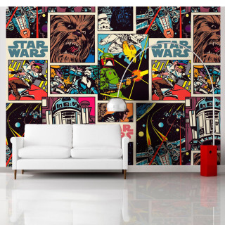 White couch comic books star - front of a wall free wallpaper