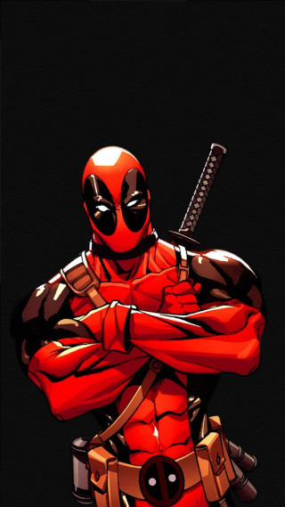 Deadpool sword black background red 2 - eddie mendoza free wallpaper for mobile